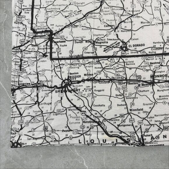 VTG Arkansas, USA All Over Print 90's Destination Map Single Stitch Shirt - XL - Picture 6 of 8